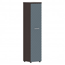 Шкаф колонка с глухой дверью и топом TLHC 42.1(L) Серо-голубой/Венге Магия Z 432х450х1968 TORR LUX