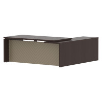 Стол руководителя TLCT 2020(L) Венге Магия Z/Капучино 2000х2000х750 TORR LUX