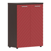 Шкаф с глухими средними дверьми и топом TLMC 85.1 Красный/Венге Магия Z 856х450х1203 TORR LUX