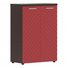 Шкаф с глухими средними дверьми и топом TLMC 85.1 Красный/Венге Магия Z 856х450х1203 TORR LUX