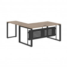 Стол руководителя ECT 1619M Кария Пальмира/Антрацит 1600х1900х750 ENIO