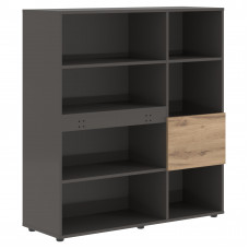 Стеллаж EHC 1245 Дуб Денвер светлый/Мокко 1250х430х1355 EDIS