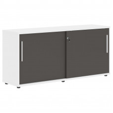 Шкаф низкий с дверьми купе ELC 1643 Мокко/Белый/Белый 1606х430х750 EDIS