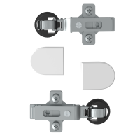 Комплект петель с заглушками для стеклянных дверей ESH-2 Алюминий EDIS