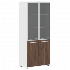 Шкаф высокий широкий EHCS 85.7 Дуб Денвер тёмный/Белый/Белый 852х430х1967 EDIS