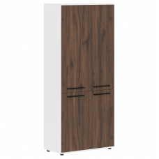 Шкаф высокий широкий EHCS 85.3 Дуб Денвер тёмный/Черный/Белый 852х430х1967 EDIS