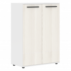 Шкаф средний широкий EMCS 85.1 Ясень Траун/Черный/Белый 852х430х1199 EDIS