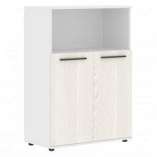 Шкаф средний широкий EMCS 85.3 Ясень Траун/Мокко/Белый 852х430х1199 EDIS