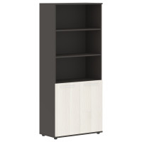 Шкаф высокий широкий EHCS 85.5 Ясень Траун/Белый/Мокко 852х430х1967 EDIS