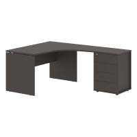 Стол эргономичный с тумбой EDCET 1318(R) Мокко/Мокко 1360х1880х750 EDIS