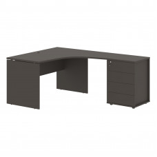 Стол эргономичный с тумбой EDCET 1318(R) Мокко/Мокко 1360х1880х750 EDIS