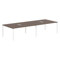 Стол 4-х местный EUWST 3513 Дуб Денвер тёмный/Белый 3526х1346х750 EDIS