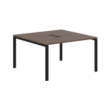 Стол 2-х местный EUWST 1313 Дуб Денвер тёмный/Черный 1360х1346х750 EDIS
