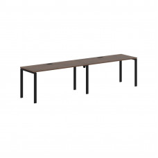 Стол 2-х местный EUWST 3167 Дуб Денвер тёмный/Черный 3126х670х750 EDIS