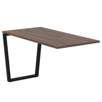 Брифинг-приставка EVB 1367 Дуб Денвер тёмный/Черный 1360х670х750 EDIS