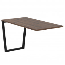 Брифинг-приставка EVB 1367 Дуб Денвер тёмный/Черный 1360х670х750 EDIS