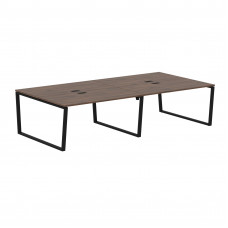 Стол 4-х местный EVWST 3116 Дуб Денвер тёмный/Черный 3126х1606х750 EDIS