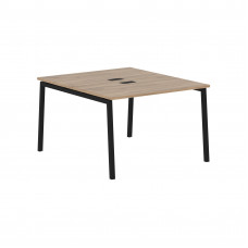 Стол 2-х местный ELWST 1113 Дуб Денвер светлый/Черный 1160х1346х750 EDIS