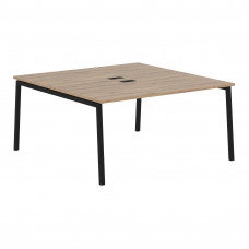 Стол 2-х местный ELWST 1516 Дуб Денвер светлый/Черный 1560х1606х750 EDIS