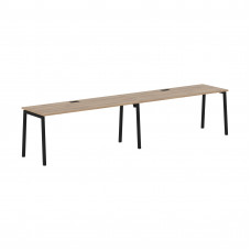 Стол 2-х местный ELWST 3567 Дуб Денвер светлый/Черный 3526х670х750 EDIS