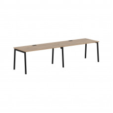 Стол 2-х местный ELWST 3180 Дуб Денвер светлый/Черный 3126х800х750 EDIS