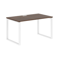 Стол прямой EQST 1380 Дуб Денвер тёмный/Белый 1360х800х750 EDIS