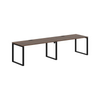 Стол 2-х местный EQWST 3180 Дуб Денвер тёмный/Черный 3126х800х750 EDIS