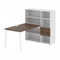 Стол-стеллаж ELRST 1213 Дуб Денвер тёмный/Белый/Белый 1790х1250х1355 EDIS