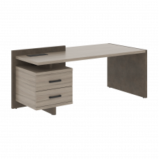 Стол СФ-531311 Дрифтвуд Бетон чикаго темГрафит 2000х961х840 WOOD&STONE