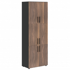 Шкаф высокий широкий VRHCS 80.8 Американский орех/Яшма черный 800х430х2253 VELION VENEER