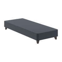 Кровать Бокс спринг с темными опорами BSD 820 серый 2000х800х200 MUAR