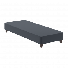 Кровать Бокс спринг с темными опорами BSD 820 серый 2000х800х200 MUAR