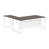 Стол руководителя ECT 1819M Дуб Денвер темный/Белый 1800х1900х750 ENIO