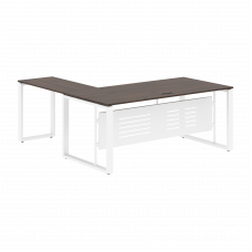 Стол руководителя ECT 1819M Дуб Денвер темный/Белый 1800х1900х750 ENIO