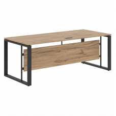 Стол руководителя EST 209 Дуб Денвер светлый/Антрацит 2000х900х750 ENIO
