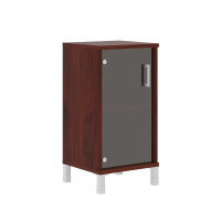 Шкаф-колонка низкая со стеклянной дверью B 411.5 Бургунди 475х450х920 BORN