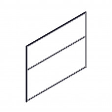 Секция комбинированной перегородки RP130SL160 Серый/Синий С 06 1600х22х1300