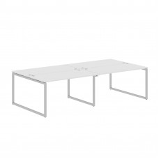 Стол 4-х местный XQWST 2814 Белый/Алюминий 2806х1406х750