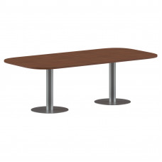 Конференц стол ПРГ-8 Орех Французский/Алюминий 2400х1200х750