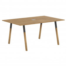 Стол переговорный прямоугольный FSCT 1510 Дуб Гамильтон/Антрацит-Бук 1020х1580х733 FORTA