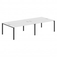Стол 4-х местный XS6WST 3214 Белый/Антрацит 3200х1406х750 XTEN-S60