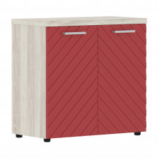 Шкаф с глухими малыми дверьми и топом TLLC 85.1 Красный/Сосна Эдмонт Z 856х450х833 TORR LUX