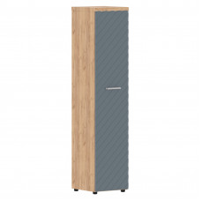 Шкаф колонка с глухой дверью и топом TLHC 42.1(L) Серо-голубой/Дуб Бофорд Z 430х452х1968 TORR LUX