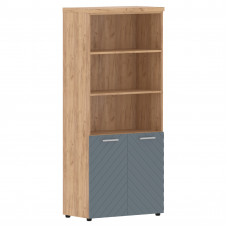 Шкаф с комплектом малых дверей и топом TLHC 85.5 Серо-голубой/Дуб Бофорд Z 854х452х1968 TORR LUX