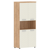 Шкаф с комплектами малых дверей и топом TLHC 85.4 Латте/Дуб Бофорд Z 854х452х1968 TORR LUX