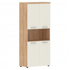 Шкаф с комплектами малых дверей и топом TLHC 85.4 Латте/Дуб Бофорд Z 854х452х1968 TORR LUX