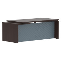 Стол руководителя TLCT 209(R) Венге Магия Z/Серо-голубой 2000х900х750 TORR LUX