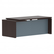 Стол руководителя TLCT 209(R) Венге Магия Z/Серо-голубой 2000х900х750 TORR LUX