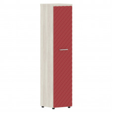Шкаф колонка с глухой дверью и топом TLHC 42.1(R) Красный/Сосна Эдмонт Z 432х450х1968 TORR LUX