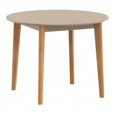 Стол круглый LYKKE TR-100 Тауп/Бук 1000х1000х750 LYKKE